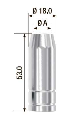 Fubag Газовое сопло D= 12.0 мм FB 150 (5 шт.) FB150.N.12.0 MAG фото, изображение