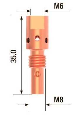Fubag Адаптер контактного наконечника M6х35 мм (5 шт.) FB.TA.M6.35 Аксессуары к горелкам TIG, MIG/MAG фото, изображение